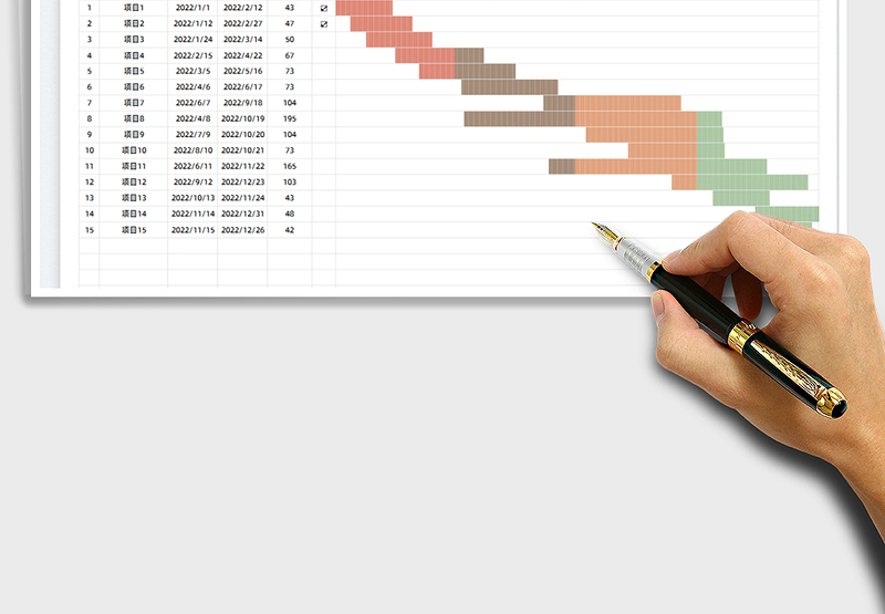 2025年度任务排期表-甘特图免费下载