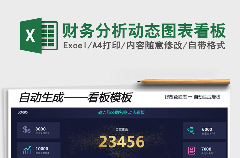 2024年财务分析动态图表看板