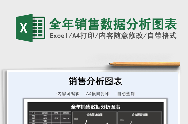 2025全年销售数据分析图表免费下载