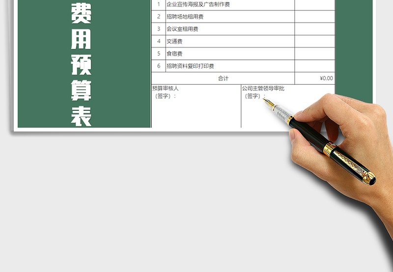 2025年行政招聘费用预算表