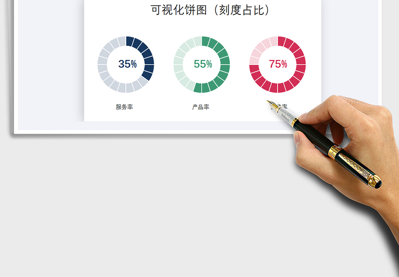 2025可视化饼图（刻度占比）免费下载