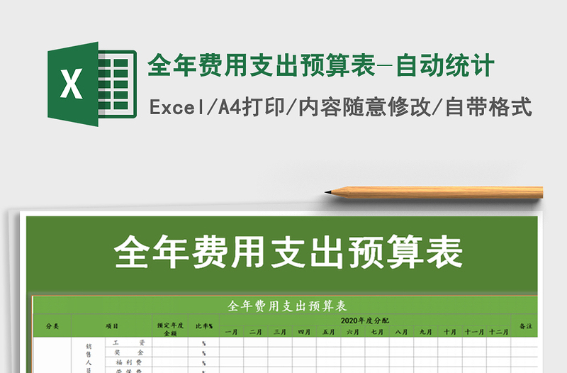 2025年全年费用支出预算表-自动统计