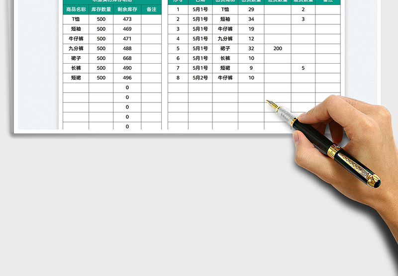 2025商品实时库存统计表免费下载