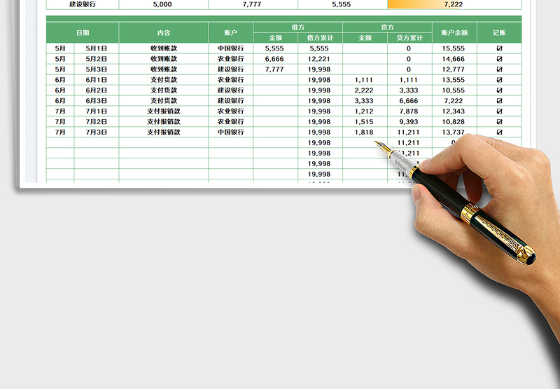 2025资金出入明细账免费下载