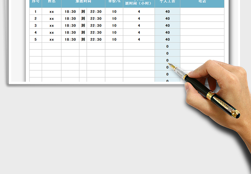 2025年工资核算表