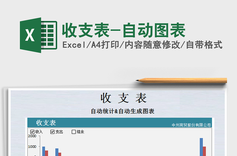 2025年收支表-自动图表