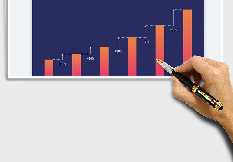 2025销售收入阶梯增长图免费下载