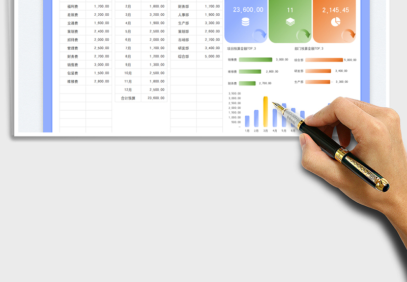 2025年度费用预算表免费下载