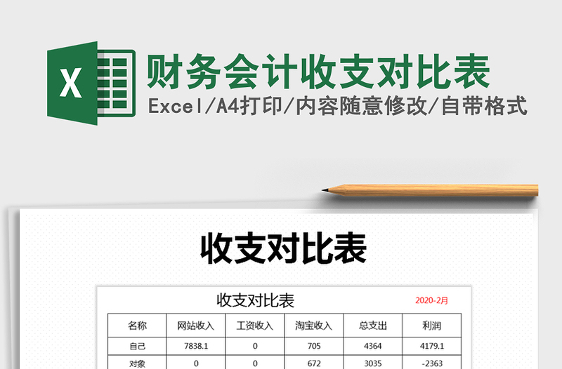 2025年财务会计收支对比表
