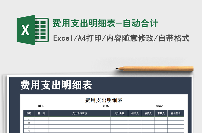 2025年费用支出明细表-自动合计