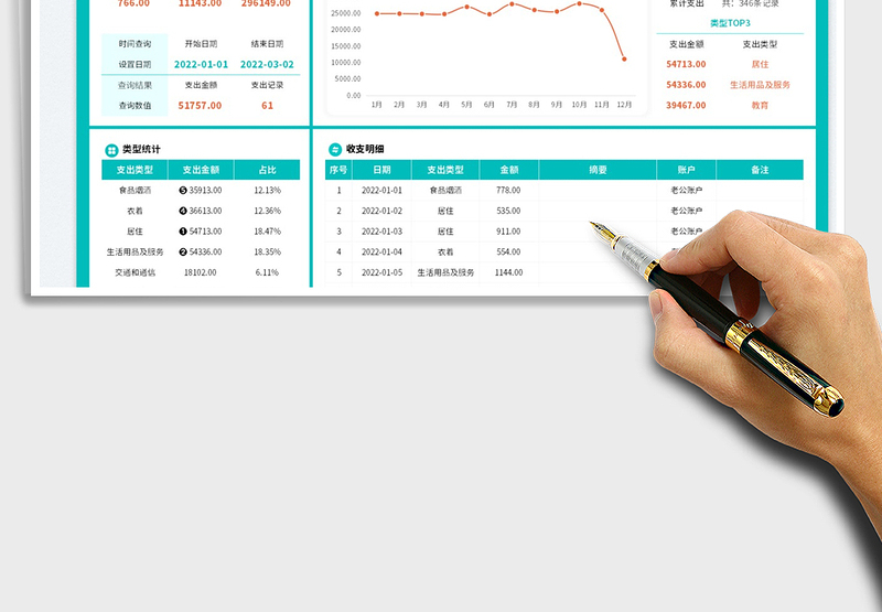 2025家庭支出记账本免费下载
