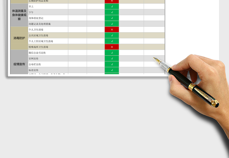疫情防护工作日清日毕智能清单管