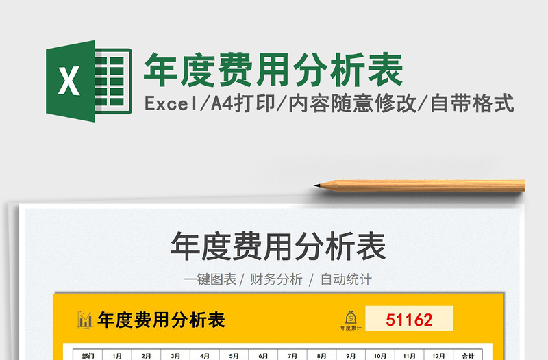 2025年度费用分析表免费下载