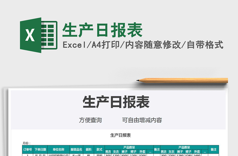 2025年生产日报表