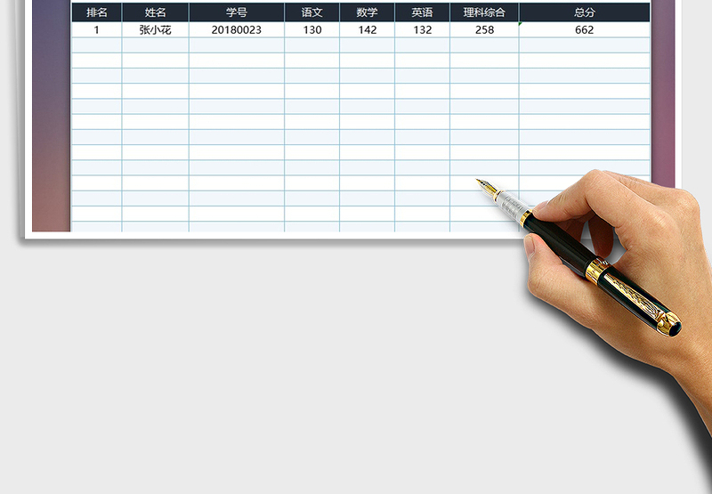 2025年学生考试成绩表（高中理科）