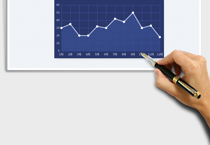 2025折线图-月份销量对比免费下载