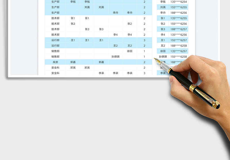 2025五一值班统计表免费下载