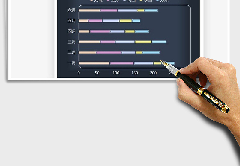 2025糖果彩色堆积条形图免费下载