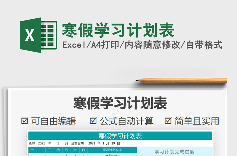 2025年寒假学习计划表