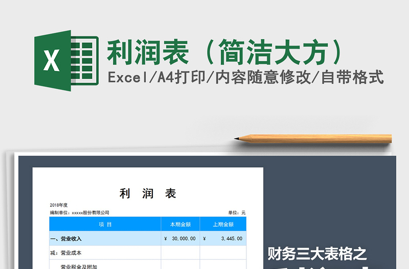 2025年利润表（简洁大方）