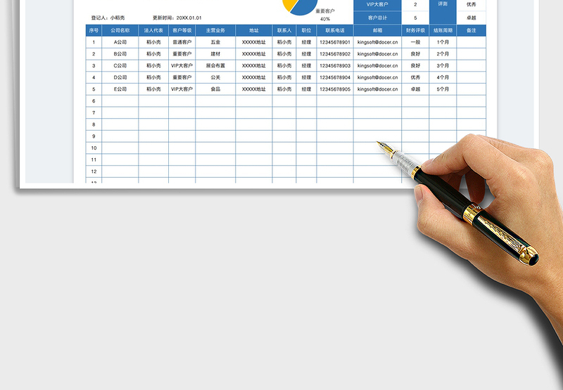 2025客户资料管理表分类统计免费下载