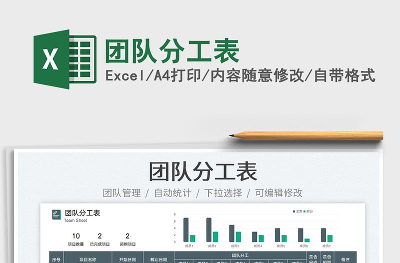 2025团队分工表免费下载