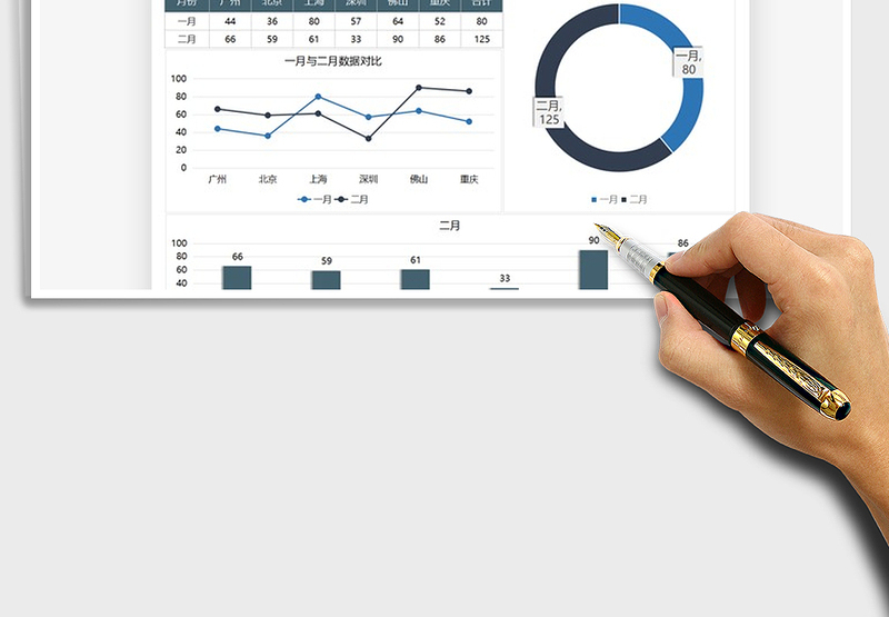2025年地区月度数据对比分析图表