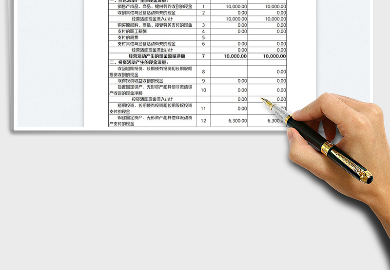 2025财务报表-现金流量表免费下载