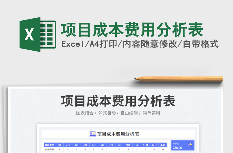 2025项目成本费用分析表免费下载