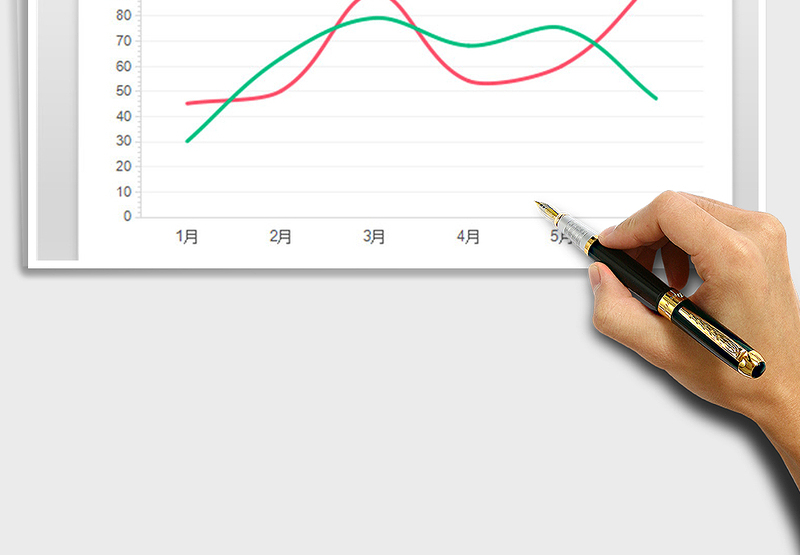 2025年通用简约折线图 趋势对比分析图表免费下载