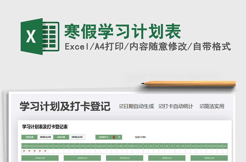 2025年寒假学习计划表