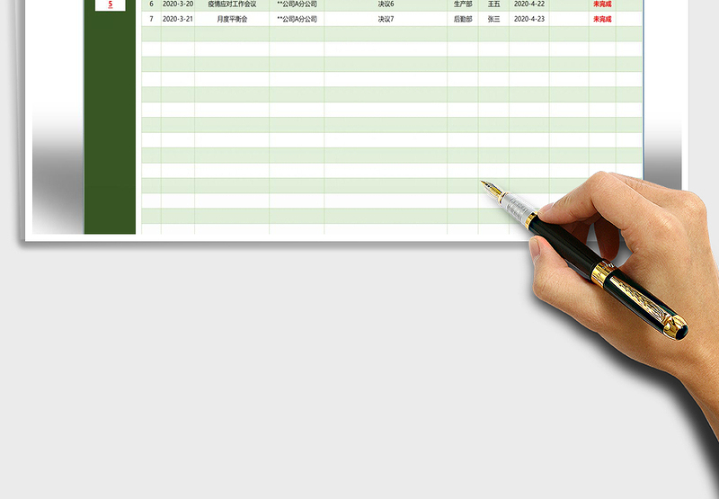 2025年会议决议完成情况统计表