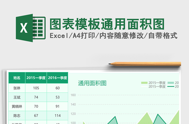 图表模板通用面积图