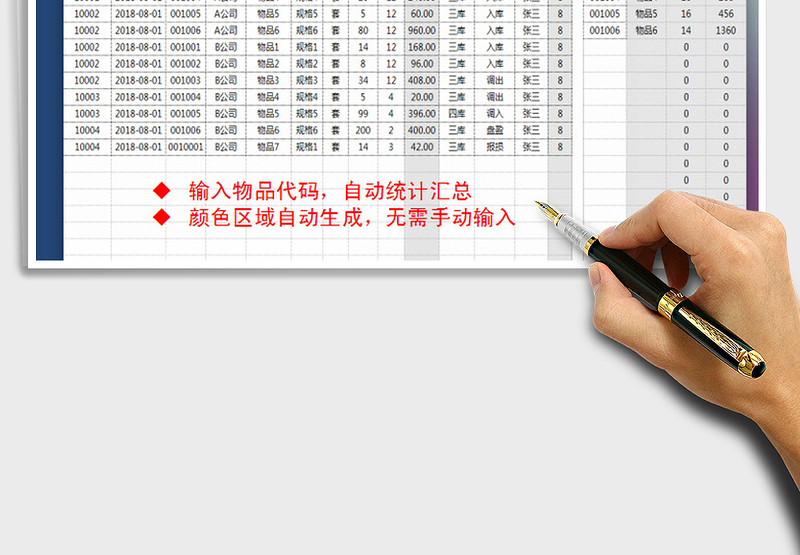 2025年进销存入库明细统计表免费下载