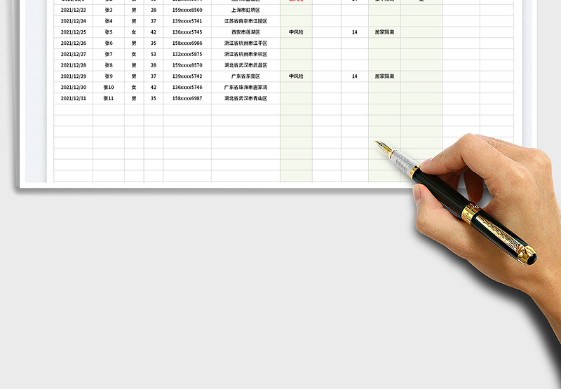 2025返乡人员统计表免费下载