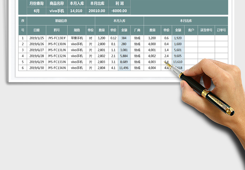 2025年进销存明细表-可查询