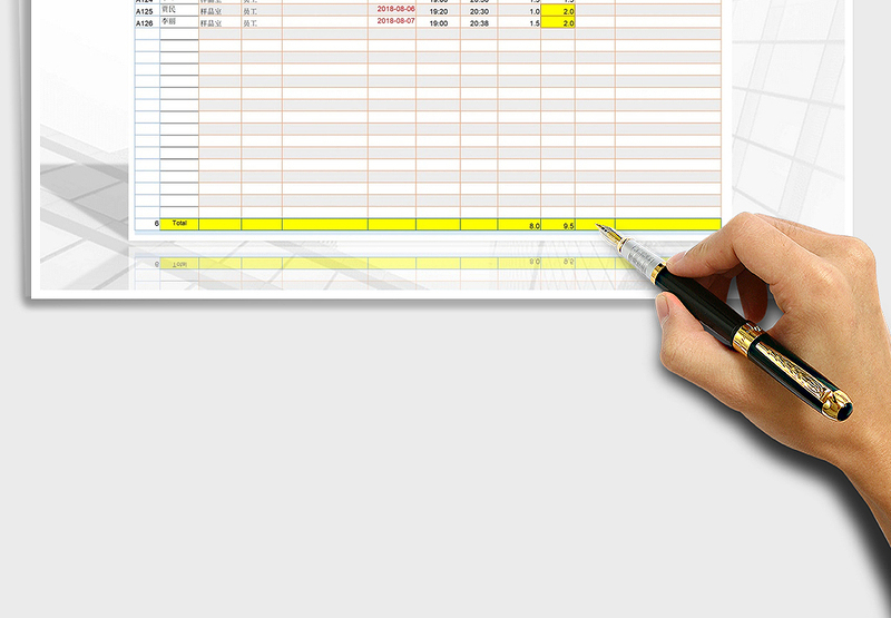 2025加班记录表(加班ERP批量导入导出模板)免费下载