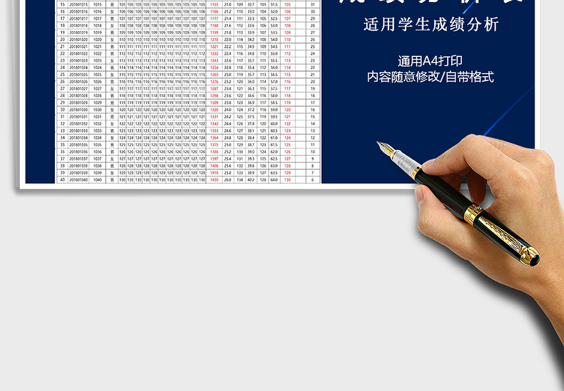 2025年学生成绩表分析表