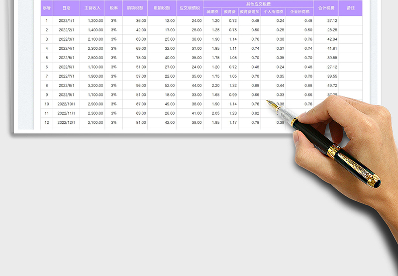 2025应交税费明细账