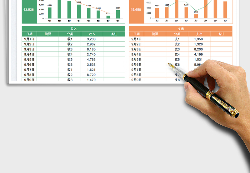 2025简易收入支出明细表