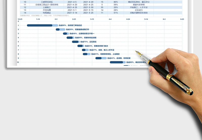 2025计划进度管控表免费下载