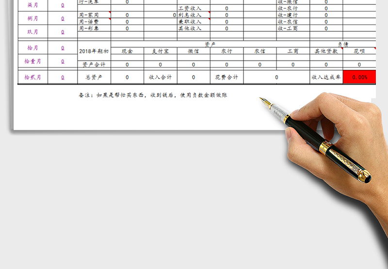 2025年家庭年度收支表免费下载