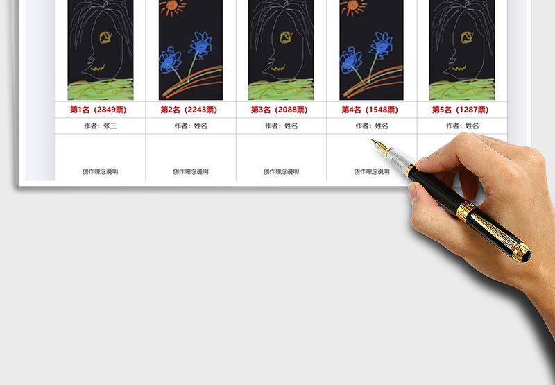 2025年学生作品得票公示表