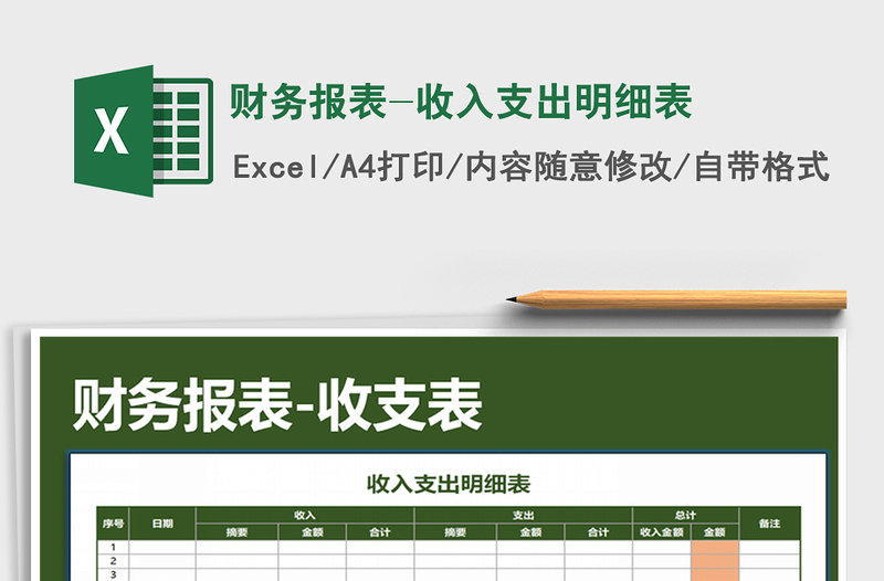 2025年财务报表-收入支出明细表