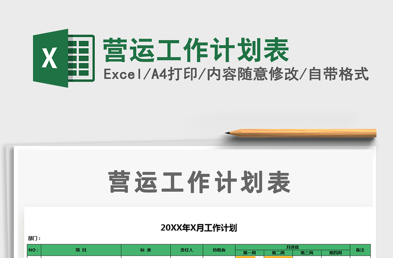 2025年营运工作计划表