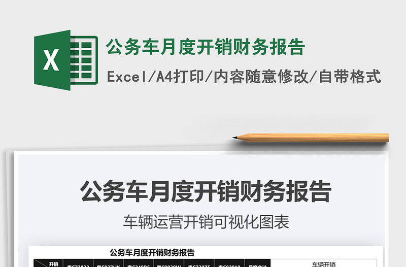 2025公务车月度开销财务报告免费下载