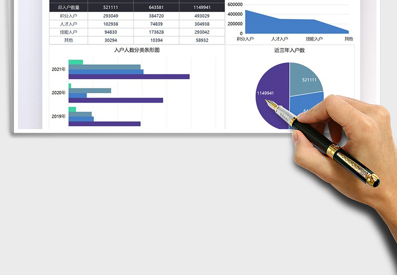 2025城市入户数据分析图表免费下载