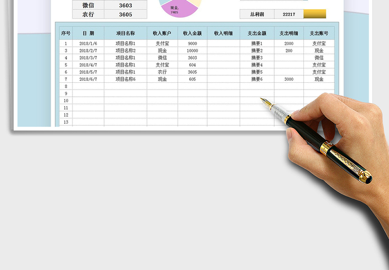 2025年现金收支记账表