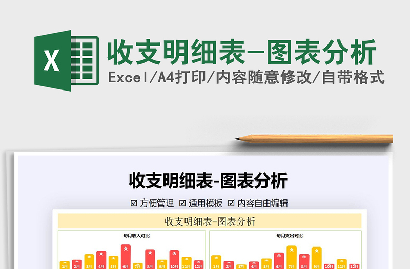 2025年收支明细表-图表分析