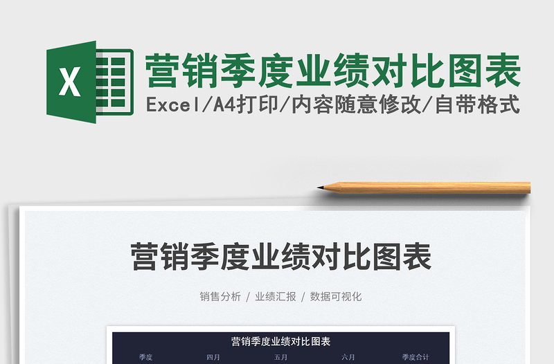 2025营销季度业绩对比图表免费下载